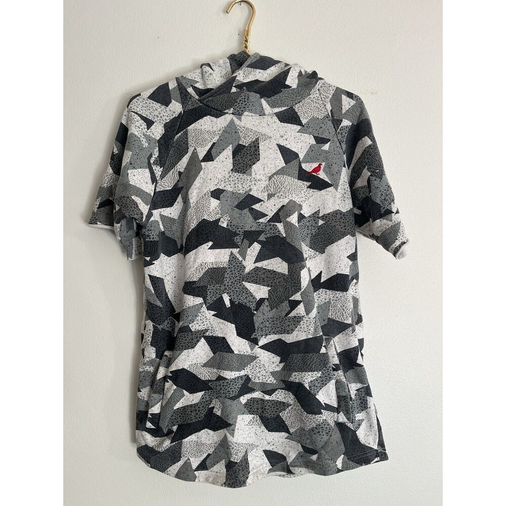 Staple Pigeon Short Sleeve Hooded Sweatshirt, Mens Size Medium, Geometric